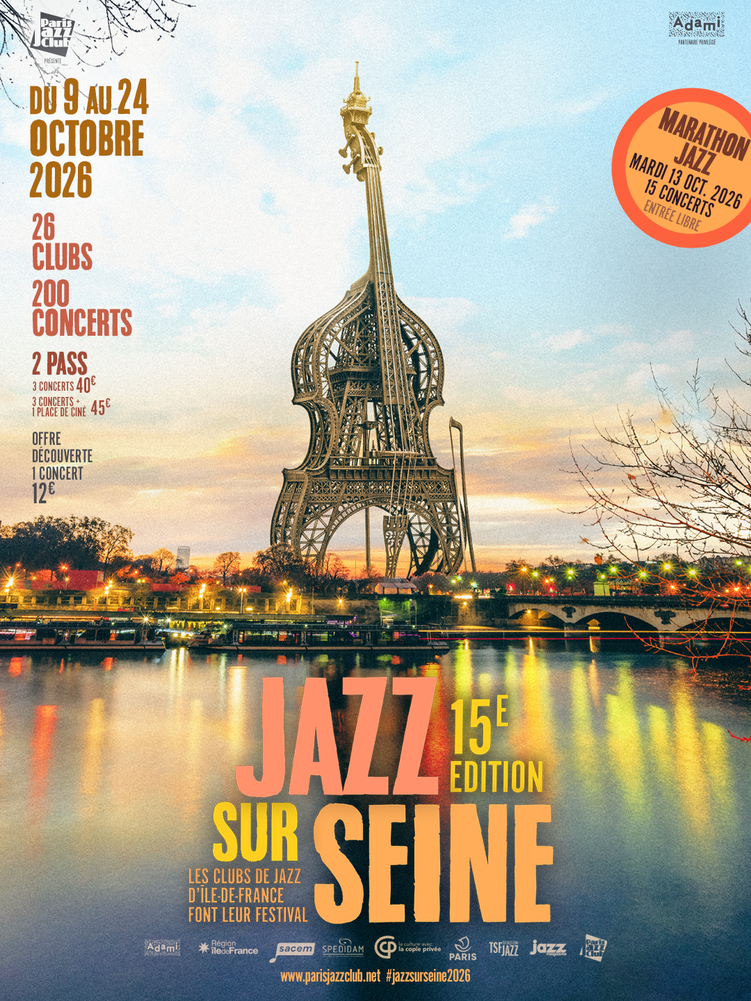Jazz sur seine 2026 - post insta
