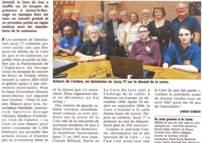Anniversaire, La cave du jazz depuis 20 ans à Lorrez le Bocage-Préaux