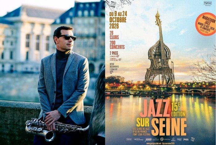 15eme festival Jazz sur Seine concert de Sébastien TEXIER à la cave du jazz le samedi17 octobre 2026 21h